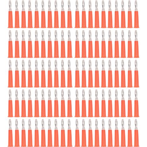 100 Connecteurs Banane 4mm Rouges en Laiton, Zinc et ABS – Prises Banane à Souder pour Batteries de Camion (Lot de 100) (1/5)