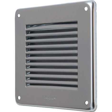 La Ventilazione GIN10 Griglia di ventilazione quadrata in Acciaio Inox430 da Sovrapporre. Dimensioni 140x140 mm (1/5)