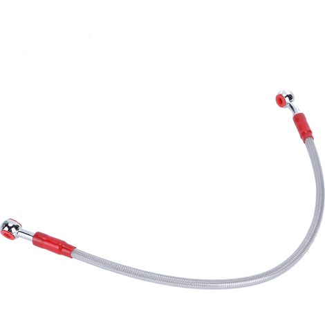 45 Tuyau d'huile de moto universel, conduite de tuyau de carburant de frein, raccord en acier inoxydable + tressé(45CM gris) (1/5)
