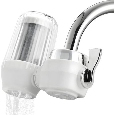 2-in-1-Wasserfilter für Leitungswasser entfernt Chlor, Schwermetalle und schlechten Geschmack. Einfache, werkzeuglose Installation in 30 Sekunden. (1/5)