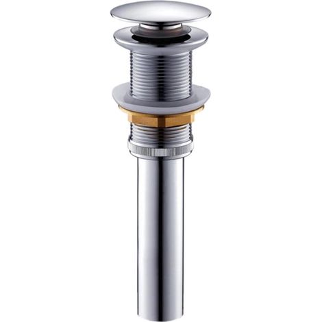 Robinet d'évier de bassin à une fente Pousser le pop-up Cliquez sur Clack Maker Stopper Stopper Without Overflow Made (Argent) (1/5)