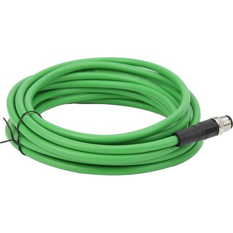 Câble Ethernet industriel M12 vers RJ45 étanche IP67, longueur 5 m / 16,4 pi (1/5)