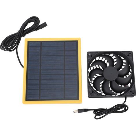 Wasserdichter 20-W-Solarventilator für kleine Hühnerställe, Gewächshäuser, Gartenhäuser, Tierzwinger und zur Fensterlüftung. Leiser Betrieb.