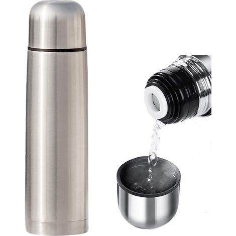 La mejor botella de café de acero inoxidable con aislamiento térmico, libre de BPA y con un nuevo aislamiento de triple pared, mantiene las bebidas calientes o frías durante horas. (1/5)
