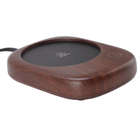 Chauffe-mug électrique chauffage rapide, maintien au chaud automatique, design grain de bois, prise UE AC100‑240V