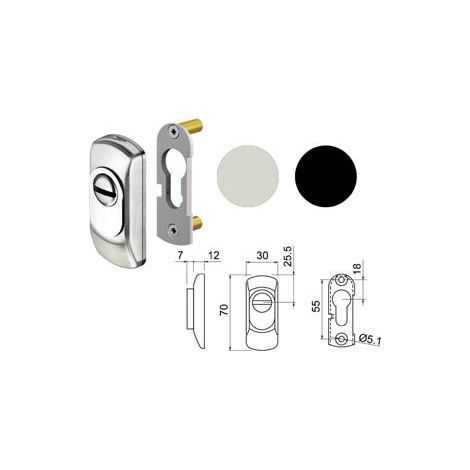 DEFENDER PER CILINDRO SAGOMATO SG15 mm.70x30x19h. acciaio inox satinato DISEC