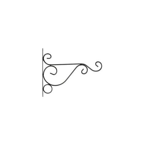 2 Pièces Noir Supports Panier Suspendus Extérieur, Rétro Plante Fer Crochets Suspendus Supports Jardin Mural Longueur 30cm pour Planteur Mangeoire À Oiseaux Lanternes Carillons Éoliens