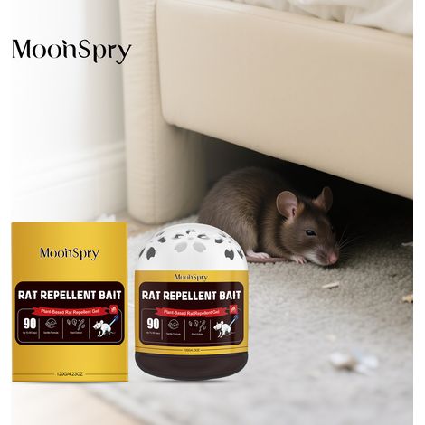 Boîte anti-rats - Produit sans interférence, anti-rongement et répulsif contre les rats pour une utilisation quotidienne à l'intérieur et à l'extérieur - 120 g (1/5)