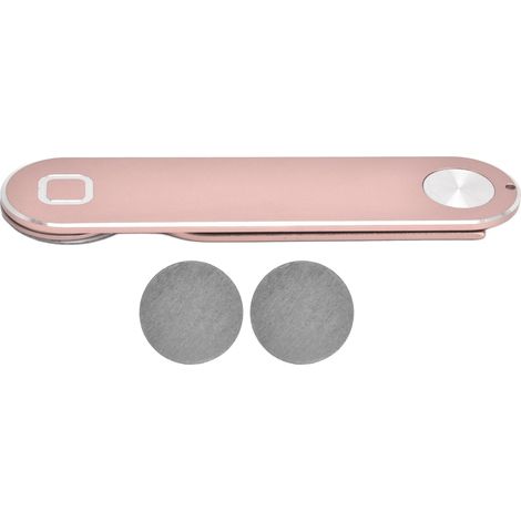 Support smartphone Ortvai Aluminium Réglable Léger Rose Doré Magnétique pour PC Bureau Télétravail Vidéo Compatible 4-8 Pouces (1/5)