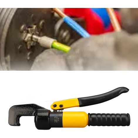 (Gelbe manuelle hydraulische Crimpzange mit Kupfer- und Aluminiumbacken, tragbare Crimpzange für elektrische Kabel YQK-70) (1/5)