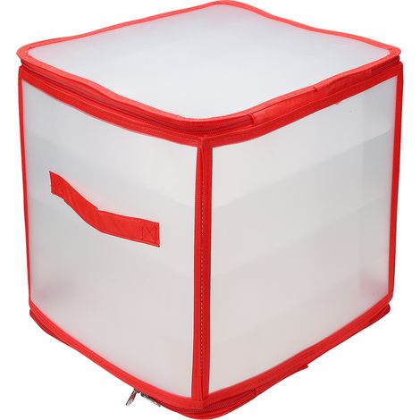 Boîte de rangement de boules de noël, fenêtre transparente, séparateur amovible, conteneur d'ornement pour stocker 64 boules de 7cm (1/5)