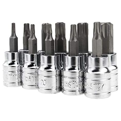 Lot de 10 embouts Torx Torx 3/8" T10 T15 T20 T25 T27 T30 T40 T45 T50 T55 (1/4)