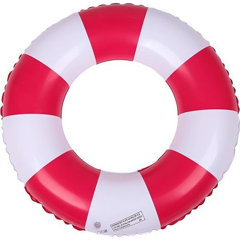 Lot de 3 Bouée de Natation de Rond, Anneau de Natation Bouée, Bouée Gonflable Rétro Rayée en PVC Bouée Piscine, Décoration pour Fête de Piscine Plage Partie Jeux Vacances-71cm (1/5)
