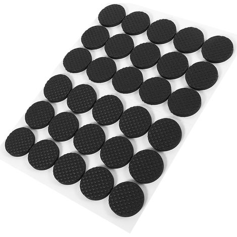 Lot de 30 patins de protection antidérapants et autocollants noirs pour meubles, canapés, tables et chaises. (1/5)