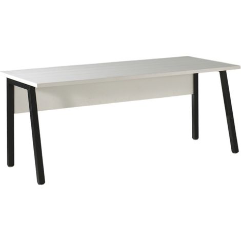 Professioneller Schreibtisch 150 cm – Kollektion SOON – Farben Mattweiß und Schwarz