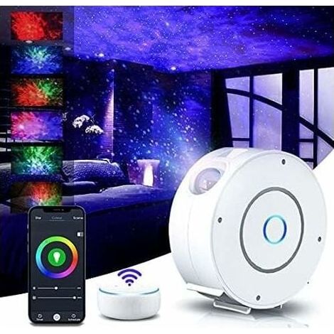 -LED Projecteur Étoilé, Intelligent Projecteur Ciel Étoilé Veilleuse Galaxie,Gradation/Contrôle vocal/Connexion WiFi/Minuterie,Chambre Décorer,Cadeau,Noël,Google Assistant (1/5)