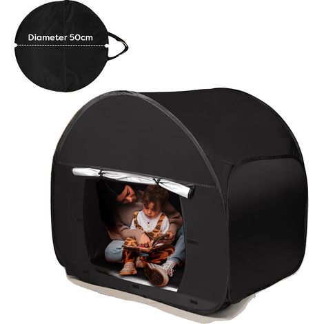 Tente Sensorielle, Design Portable, Montage Instantané, noir (1/2)