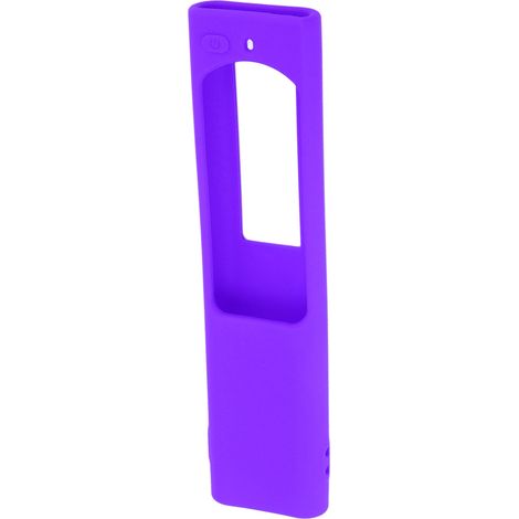 Coque de protection en silicone souple violet pour télécommande solaire TV Samsung BN59, étui de rangement (1/5)