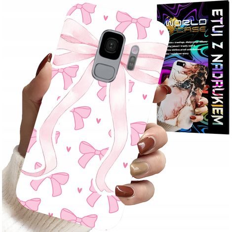 Custodia per Samsung Galaxy S9 - custodia con nastri rosa e motivi alla moda (1/5)