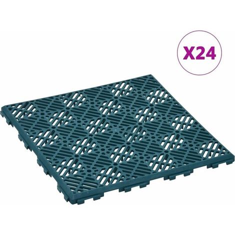 Carreaux de jardin 24 pcs Vert 29x29 cm (1/4)