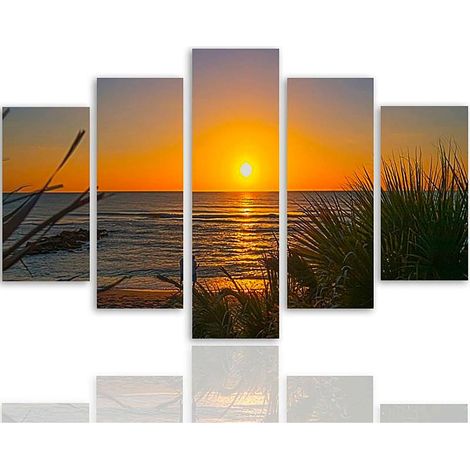 Tableau coucher de soleil sur la plage 2 - 200 x 100 cm (1/5)