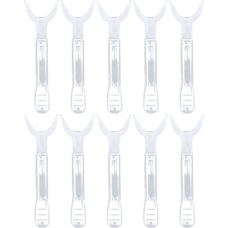 Lot de 10 écarteurs buccaux en T transparents pour enfants, petite taille, ouvre-bouche dentaire d'observation intra-orale (1/5)