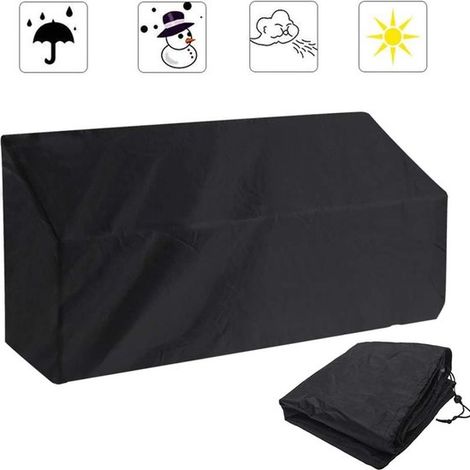 Housse imperméable pour banc de jardin - Protection pour banc de jardin 4 places - Protégez votre banc des rayons UV - 190 x 66 x 89 cm (1/5)
