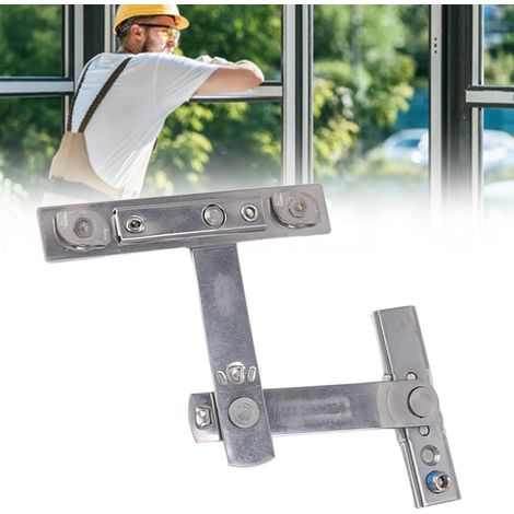 Fenêtre à rupture de pont thermique sans perçage avec clé, limiteur de ventilation, ouverture vers l'extérieur et vers l'intérieur, anti-ouverture, verrou de sécurité enfant, largeur de rainure de 14  (1/5)