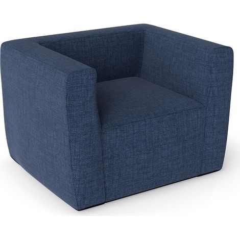 Canapé gonflable fauteuil 104 x 81 x 67 cm assise spacieuse et accoudoirs larges en PVC bleu