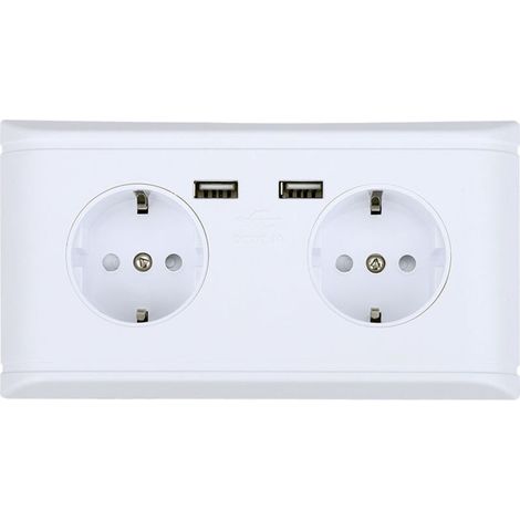 AIPERQ Jeffergarden EU-Wandsteckdose mit USB 250V - Büro/Zuhause (integrierte Schutzfunktionen) (1/4)