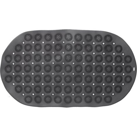Alfombrilla antideslizante para bañera, gris, 68x37 cm