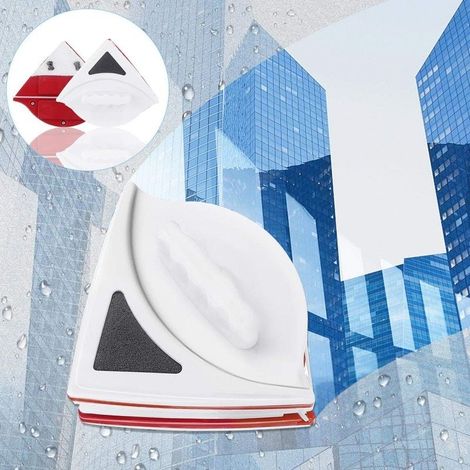 Nettoyeur de vitres double face, brosse de nettoyage de vitres magnétique, nettoyeur de vitres double face avec corde anti-chute, grattoir Convient aux outils en verre ménagers Windows (1/5)