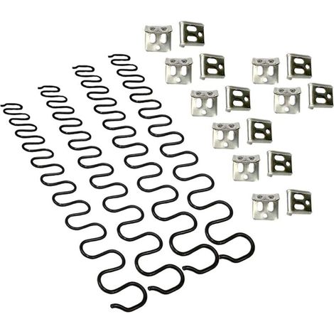 4 Stück 65 cm Sofa-Ersatzfedern mit 16 S-Clips, 4,0 Drahtdurchmesser, Sofafeder-Reparaturset für Möbel, Inneneinrichtung, Sitz (1/4)