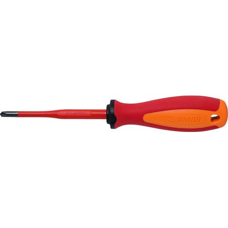 Tournevis d'électricien slim avec vis de 3 pour plat manche bi-matière kreutz, slph2 x 100