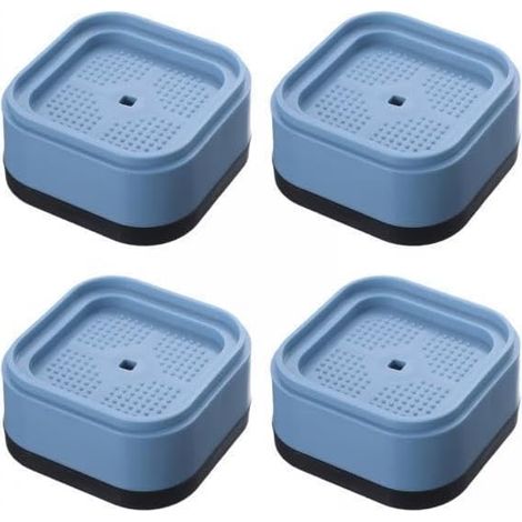 Lot de 4 Blocs Rehausseurs de Meubles pour Machines à Laver, Tapis de Pieds de Réfrigérateur pour Armoire (1/4)