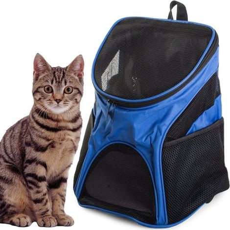 Sac de transport pour animaux de compagnie / Sac de voyage - Sac pour chat et chien - Bleu (1/3)