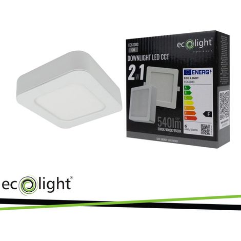 PANNELLO INCASSO 6W QUADRATO CCT 2IN1 (INCASSO E SUPERF.) (1/3)