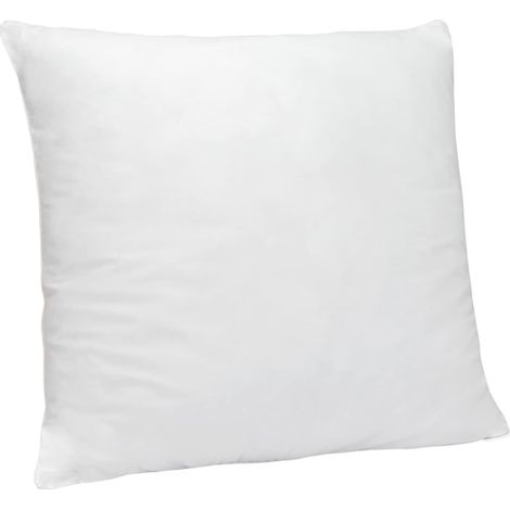 Juego de 2 almohadas de fibra de 60x60 cm, con funda de algodón antiácaros y baja firmeza.