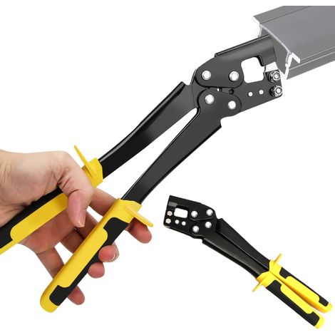 Outil de sertissage pour boulons en acier - Pince à sertir - Pince à sertir manuelle pour métaux - Outil de verrouillage par poinçonnage - Outils pour la construction de cloisons sèches (1/5)