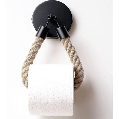Porte-rouleau de papier toilette sans perçage, porte-rouleau de papier toilette industriel, porte-serviettes, anneau rond, anneau porte-serviettes vintage, porte-papier toilette (1/5)