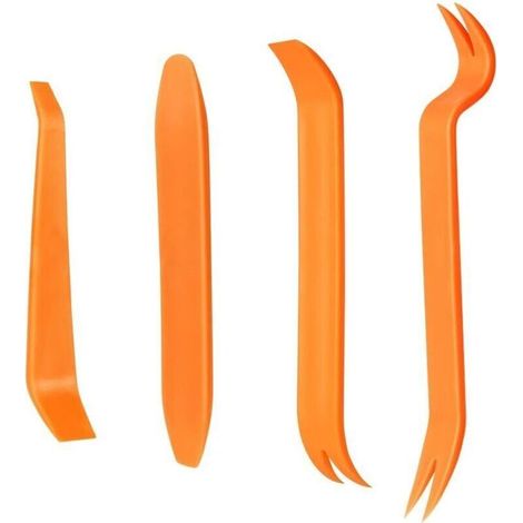 4Pcs Outil Demontage Garniture Voiture, Professionnel Voiture Démontage Installation Outil Kit pour Voiture Radio Audio Garniture Intérieure Dash Tableau de Bord, Installateur Pry Outil (1/5)