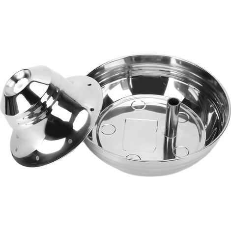 Fontaine à eau pour chat de 2 L en acier inoxydable, distributeur d'eau pour chien avec câble USB de 1,8 m (1/5)
