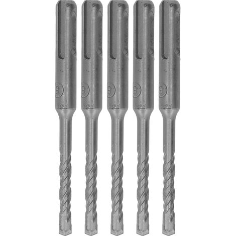 5-teiliges Betonbohrer-Set, hartmetallbestückt, spiralförmig, 2 Schneiden, Schlagbohrer, für Mauerwerk, Ziegel und Stein, 110 mm Durchmesser, 6 mm/0,24 Zoll