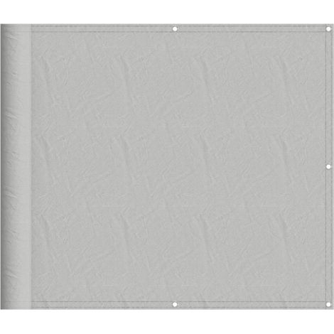 vidaXL Balcony Screen Light Grey 90x400 cm 100% Polyester Oxford