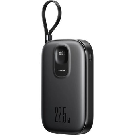 Joyroom 22.5W Fast Charging Powerbank 10000mAh Built-in USB-C Cable - Black (1/5)