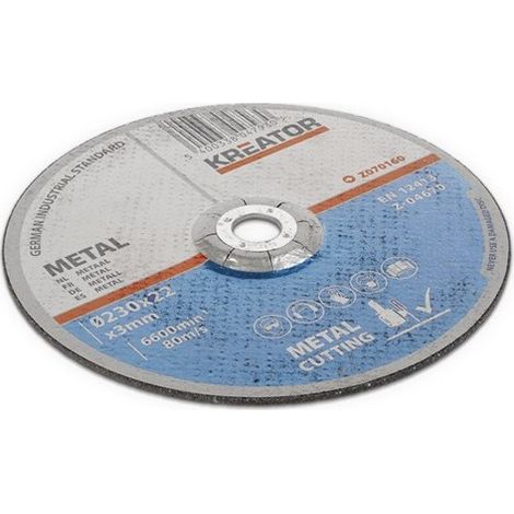 Dischi da taglio - metalli - Ø 230 x 3 mm - 6 pezzi KREATOR (1/3)