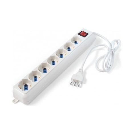 Multipresa Bianca 7 Posti Schuko/Bivalenti (Elettrocanali Cod. Eck11107)