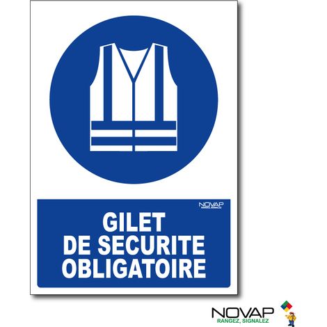 Panneau Gilet de sécurité obligatoire - Rigide A5 - 4600604