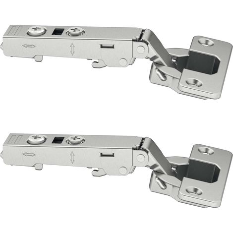 2x Charnière Metalla 310 SM 110° pose en applique avec amortisseur sans embase, perçage 45/9,5mm (1/4)