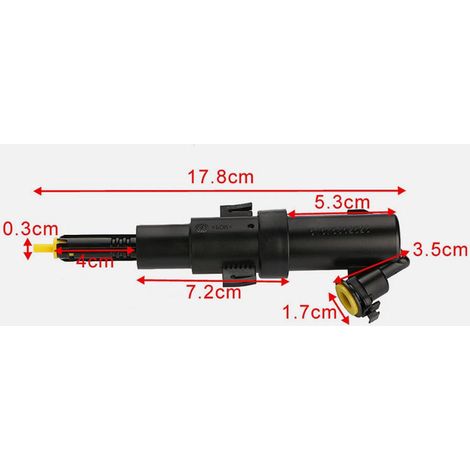 Compatible with BMW 3 Series, 5 Series, E46320Li headlight washer, 520Li washer nozzle OE61678362823 (1/2)